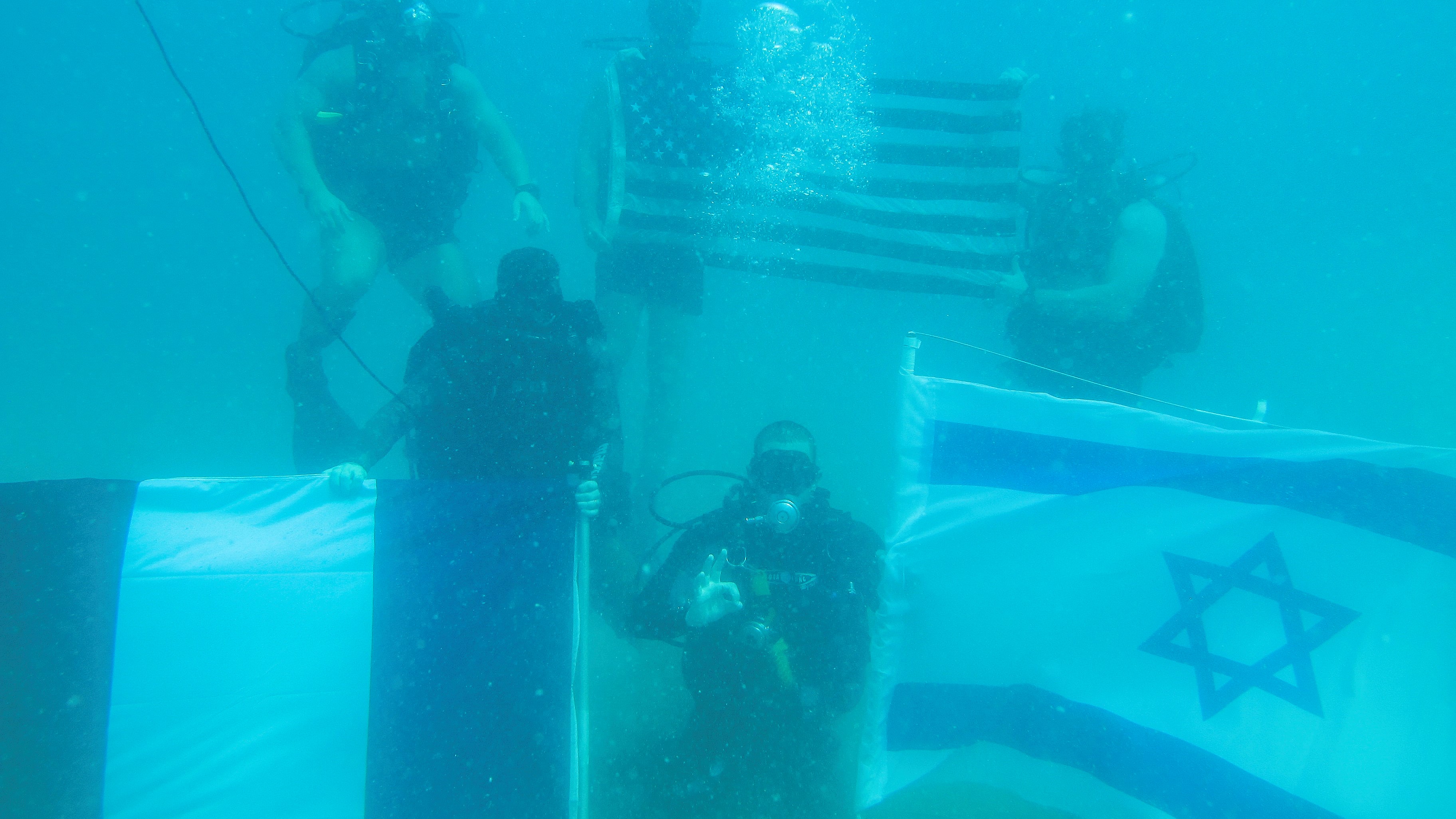 צילום: דובר צה צפו: תרגיל "נובל מלינדה" של היחידה למשימות תת – מימיות בשיתוף עם הצי האמריקאי והצרפתי
