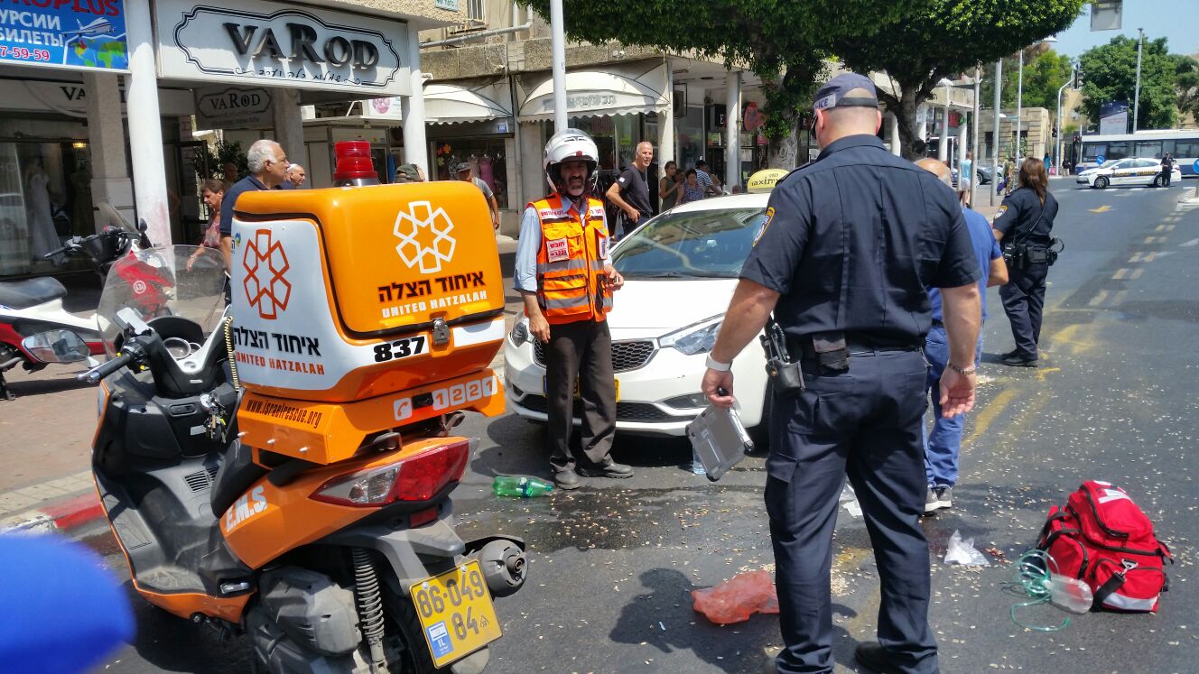 צילום: איחוד הצלה פצוע בינוני-קשה מפגיעת רכב בנתניה
