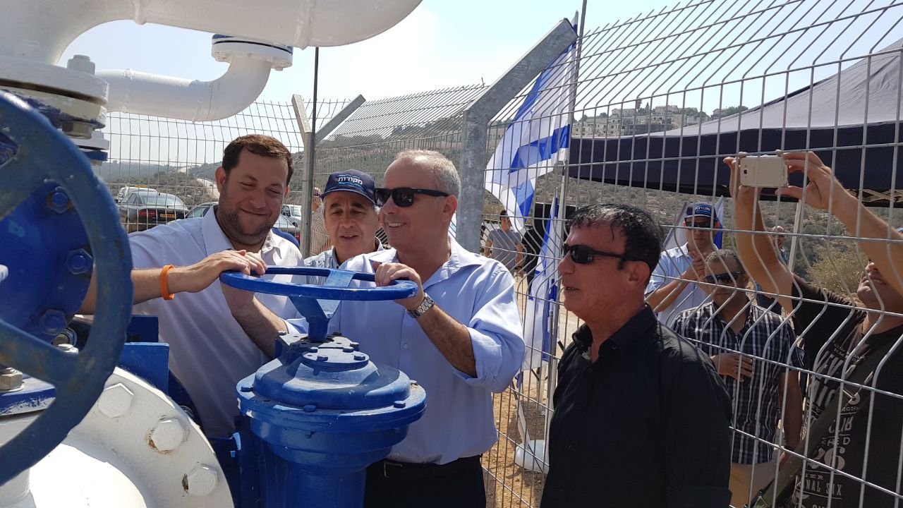 צילום: מועצה אזורית שומרון נחנך קו המים החדש בית אריה – חוצה שומרון
