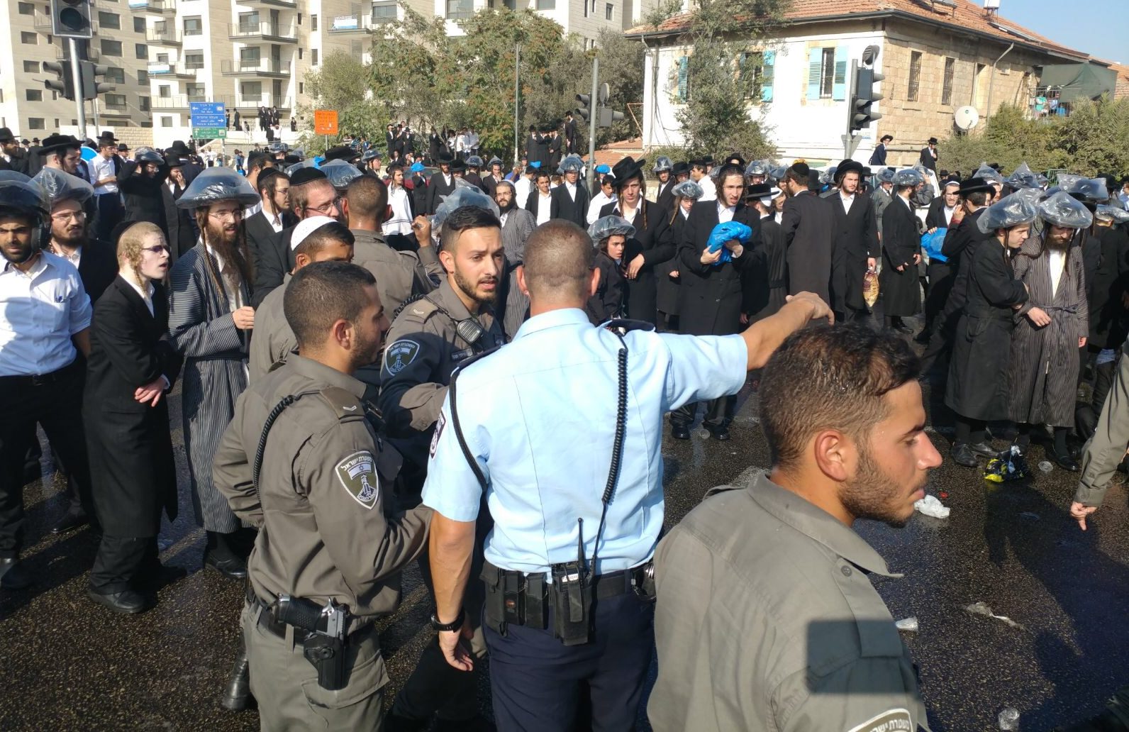 צילום: דוברות המשטרה שיבושי תנועה ועומסים צפויים בעקבות הפגנת הפלג הירושלמי הקיצוני בבני ברק