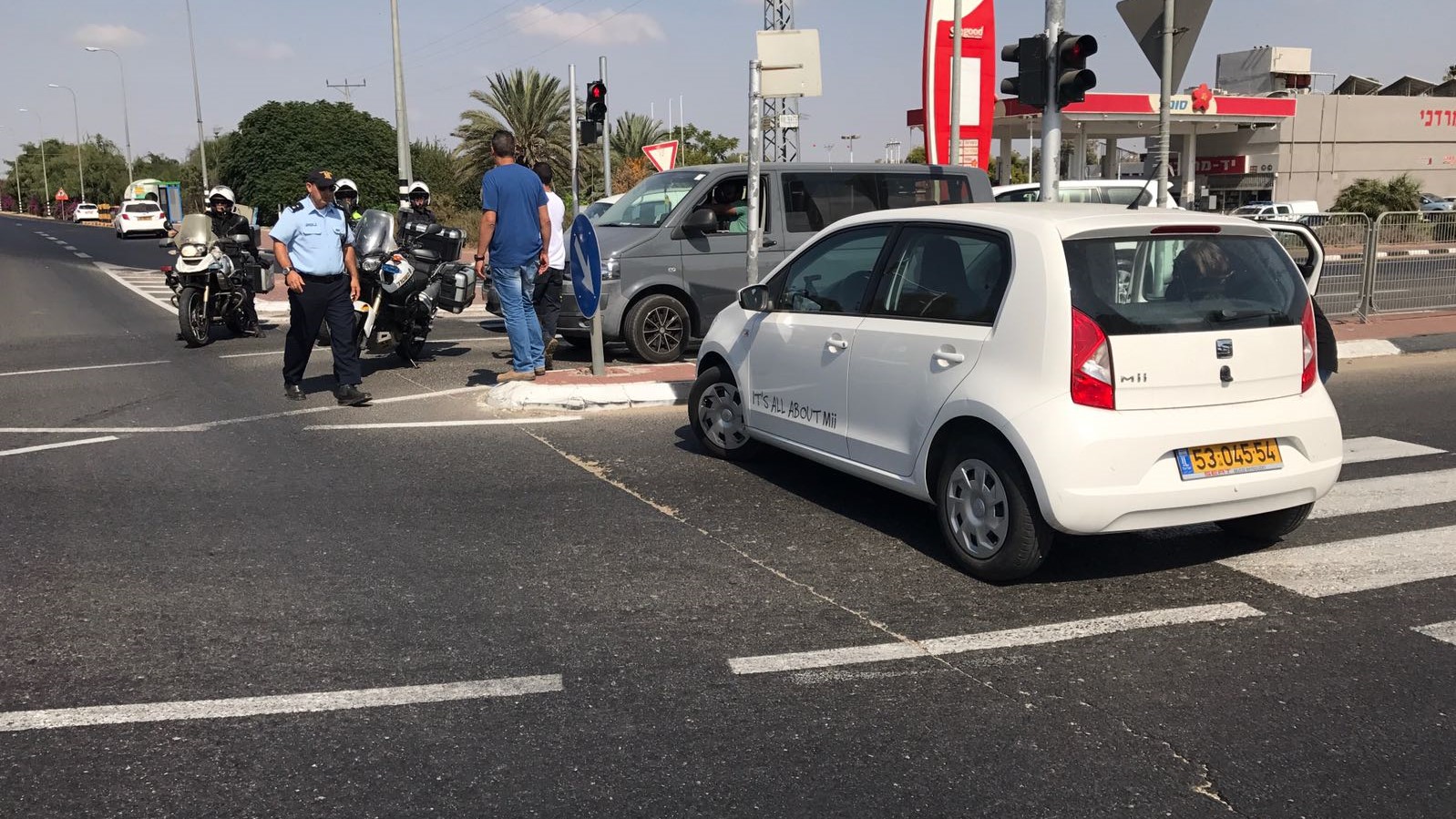 צילום: דוברות המשטרה מחאת הנכים: כביש 4 צומת יד מרדכי נחסם לתנועה