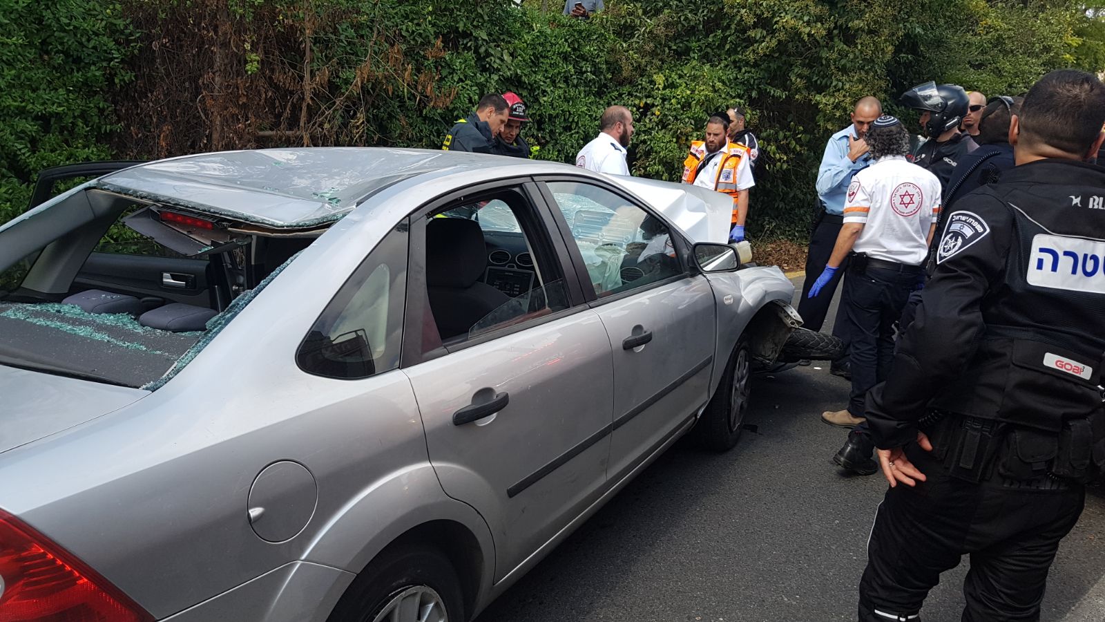 צילום: דוברות זק רוכב אופנוע נהרג וארבעה נפצעו בתאונת דרכים בירושלים