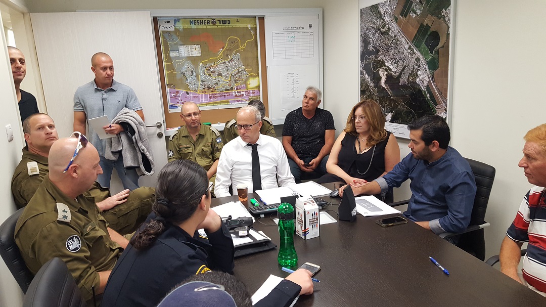 צילום: איל לרמן, דוברות עיריית נשר
תרגיל פיקוד העורף "יממת הזהב" בעיר נשר הוכתר כהצלחה