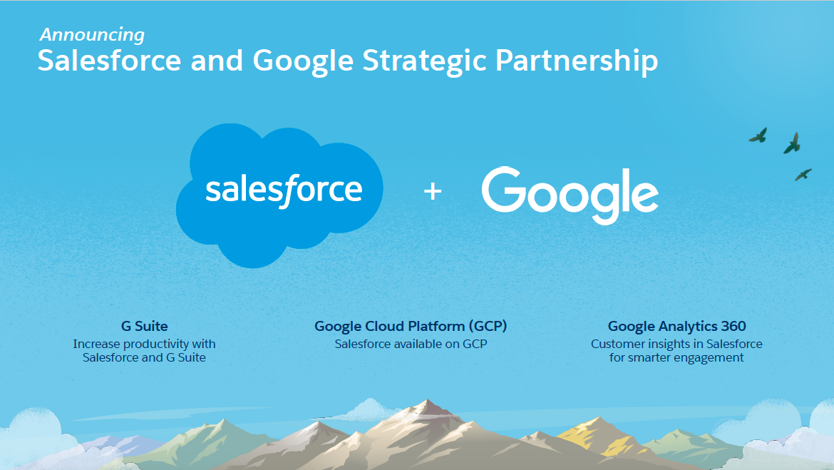 הסכם שותפות היסטורי נחתם בין Salesforce לבין Google