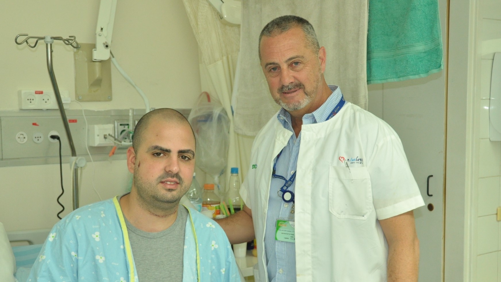 צילום: דוברות בית החולים כרמל חץ פלדה נדיר חדר את פניו של נתנאל, בניתוח חירום בביה"ח כרמל ניצלו חייו