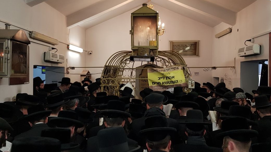צילום: איחוד הצלה פולין: אלפים בתפילה בציון רבי אלימלך בעיירה ליז'נסק