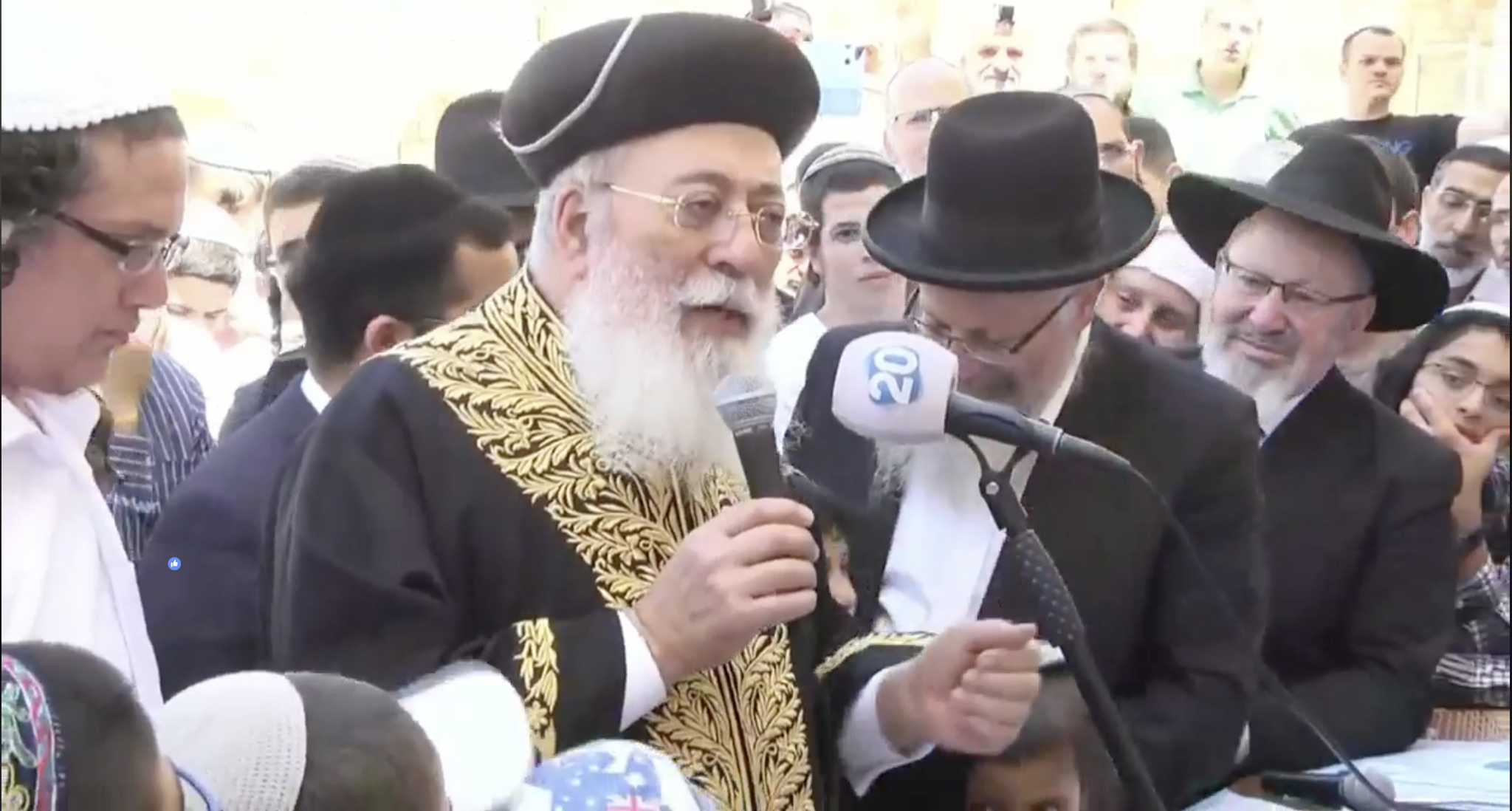 צילום: ערוץ 20 הרב עמאר לח
