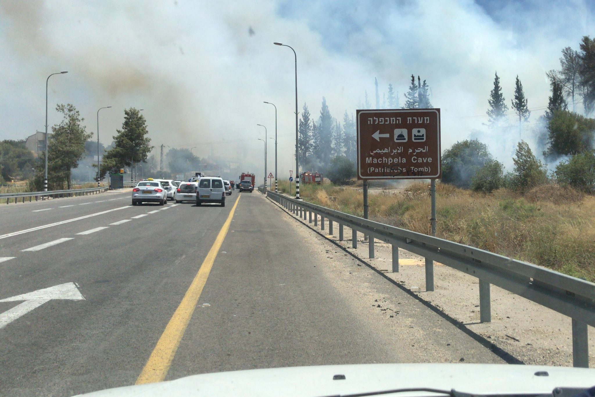 צילום: רפי ורסנו הושגה שליטה על שריפת היער בצומת האלה – כביש 38 נפתח לתנועה