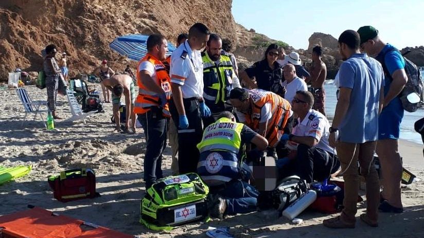 צילום: דוברות מד המקרה ה-53 מתחילת השנה: בן 82 טבע למוות בחוף אולגה בחדרה
