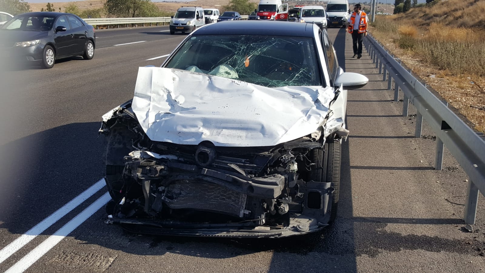 צילום: דוברות איחוד הצלה בן 60 נפצע באורח בינוני בתאונה בכביש 6
