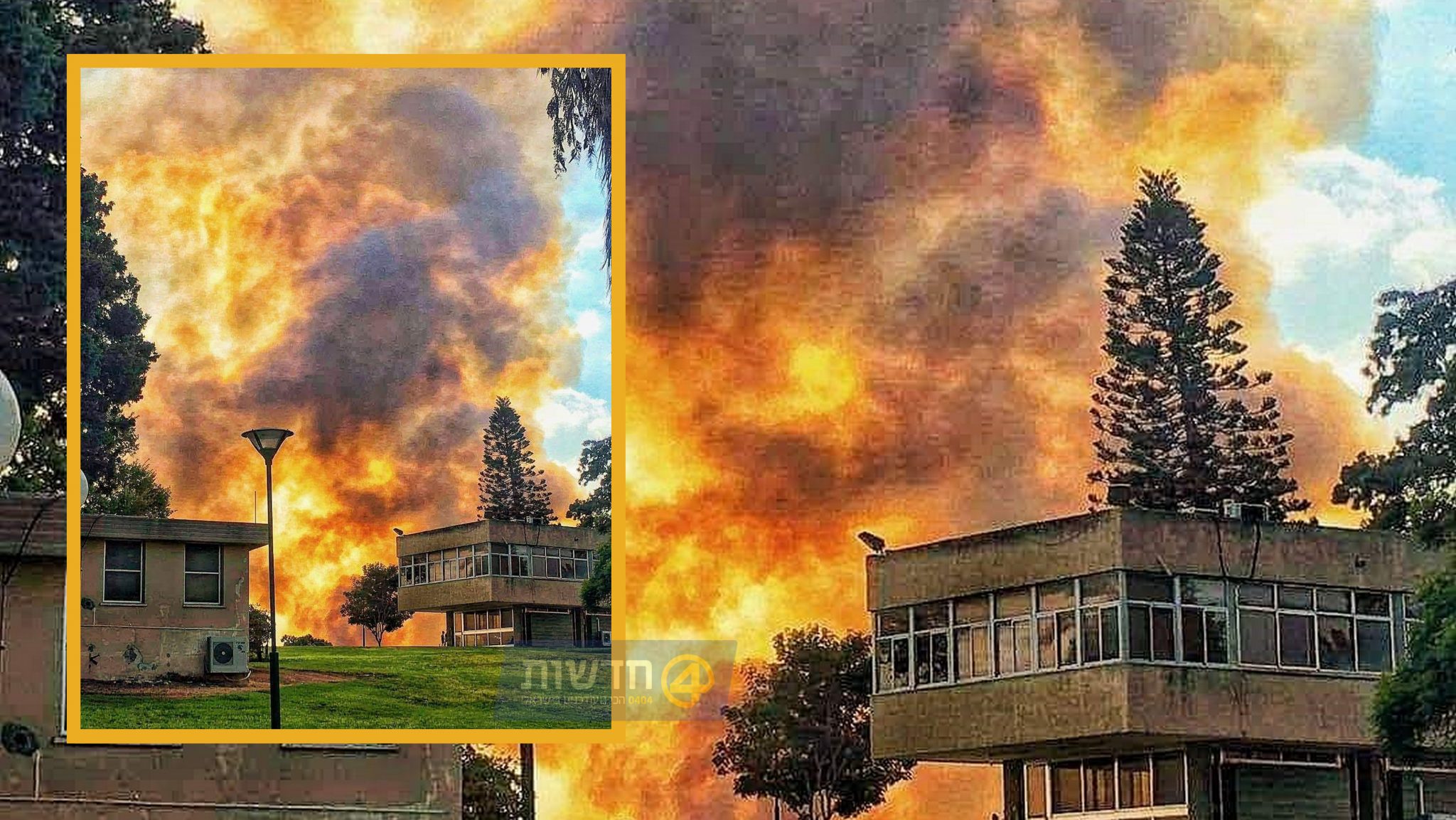צילום: אתי דויטש "קבלת שבת לוהטת" בדרום ארצנו – צפו בשמים האדומים כתוצאה מטרור בלוני התבערה