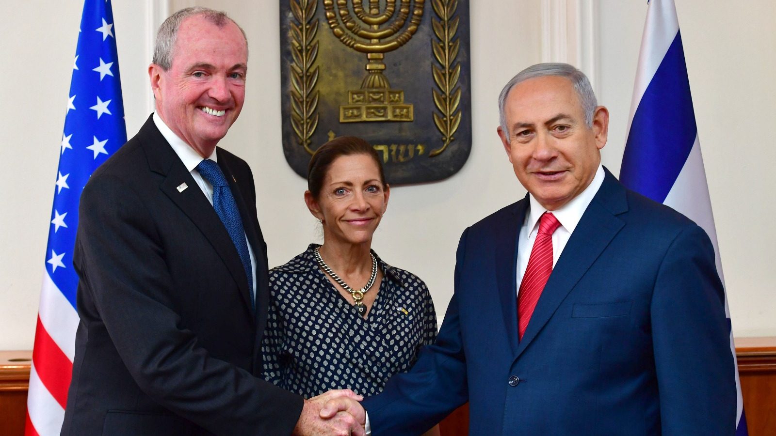 צילום: קובי גדעון, לע מעמיקים את שיתוף הפעולה הכלכלי והטכנולוגי: נתניהו נועד עם מושל ניו ג'רזי