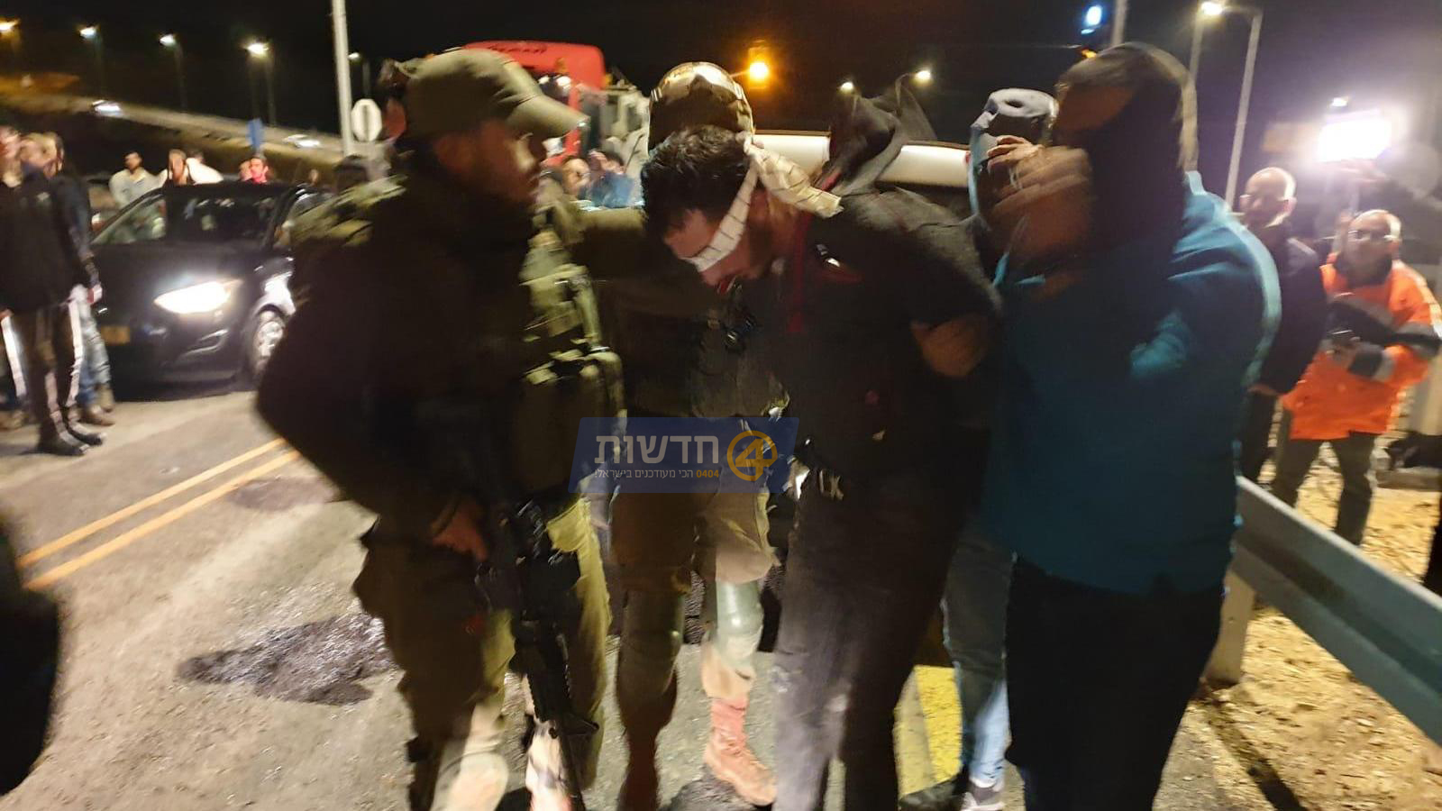 צילום: . חשד לניסיון דריסה בגבעת אסף – הנהג הערבי נעצר