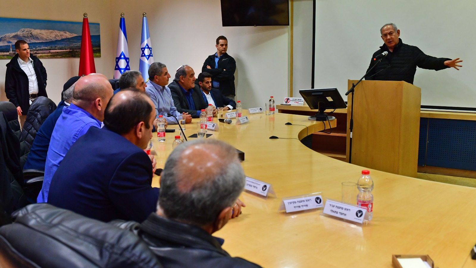 צילום: קובי גדעון, לע נתניהו לראשי רשויות בצפון: "איום המנהרות, לו היה מתממש, היה פוגע בכם, בתושבים שלכם ובחיילינו"