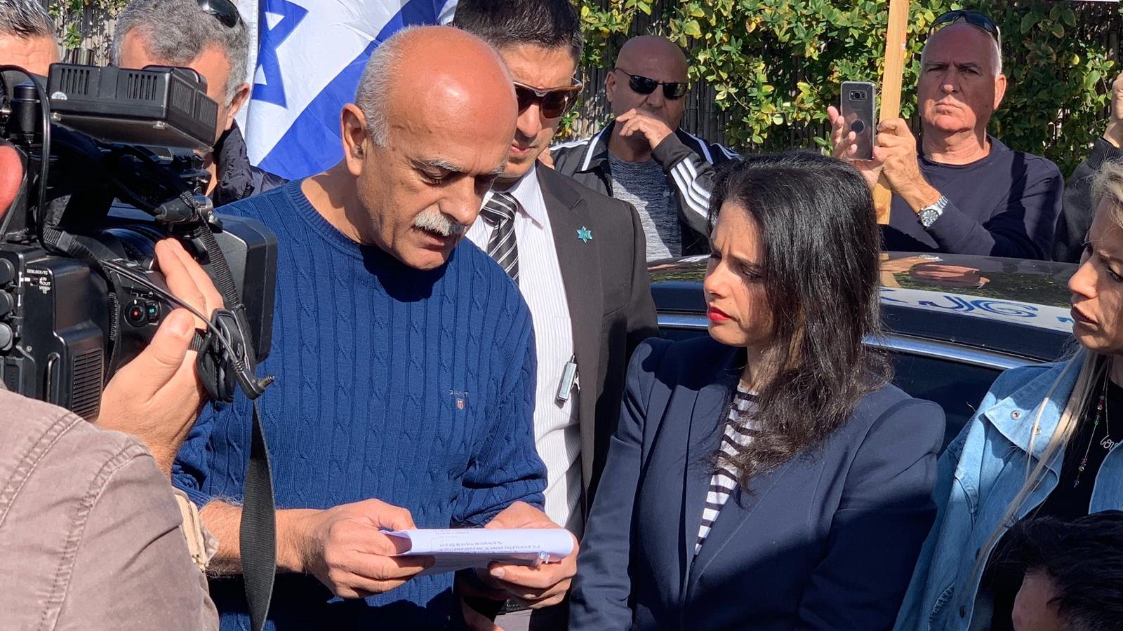 שקד לאנשי מחאת הדרוזים: חוק הלאום לא ישונה. אינו פוגע בשוויון בין יהודים לדרוזים