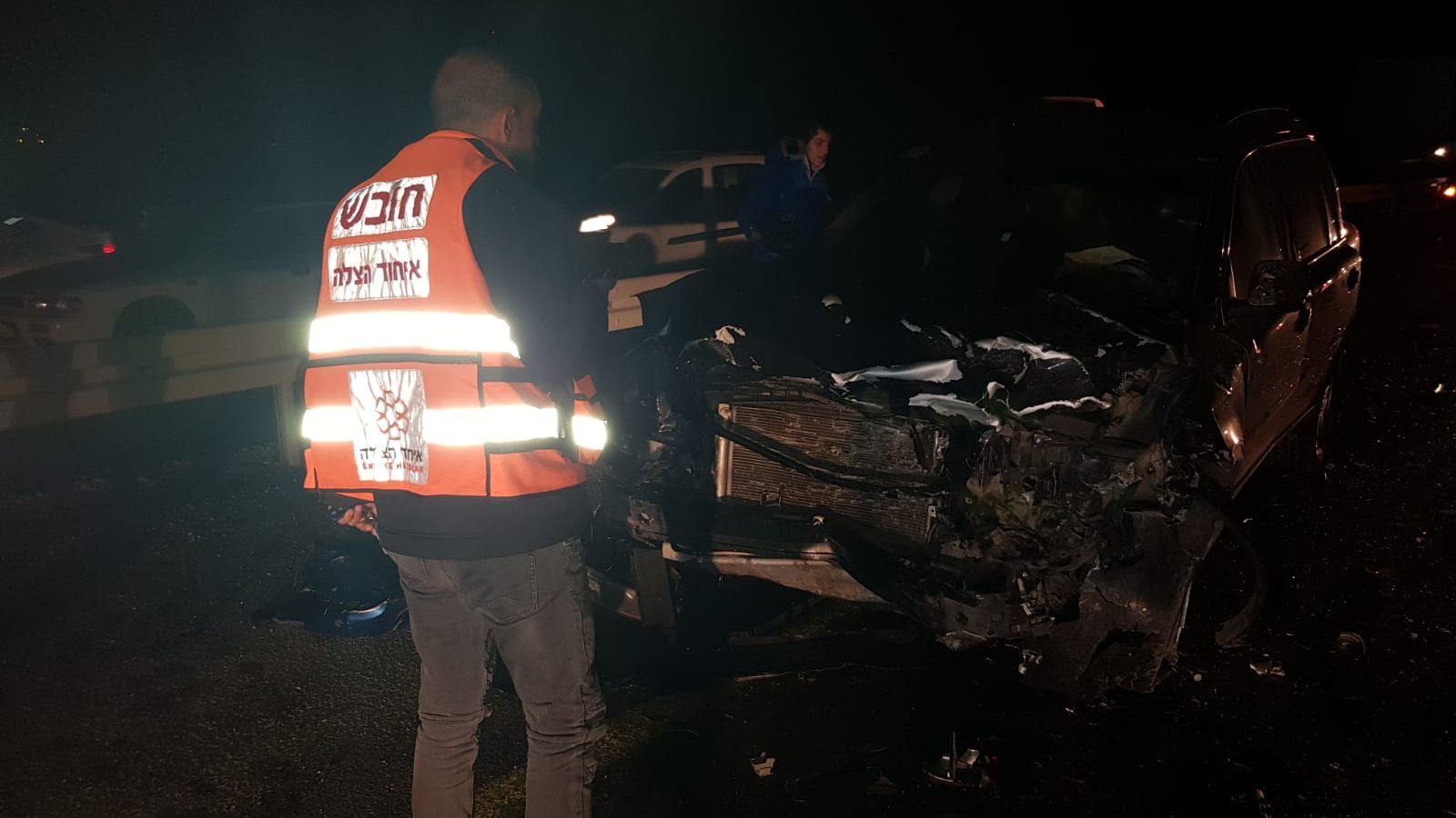 צילום: דוברות איחוד הצלה פצועים קשה ובינוני בתאונה סמוך לצומת הכניסה לבית קמה