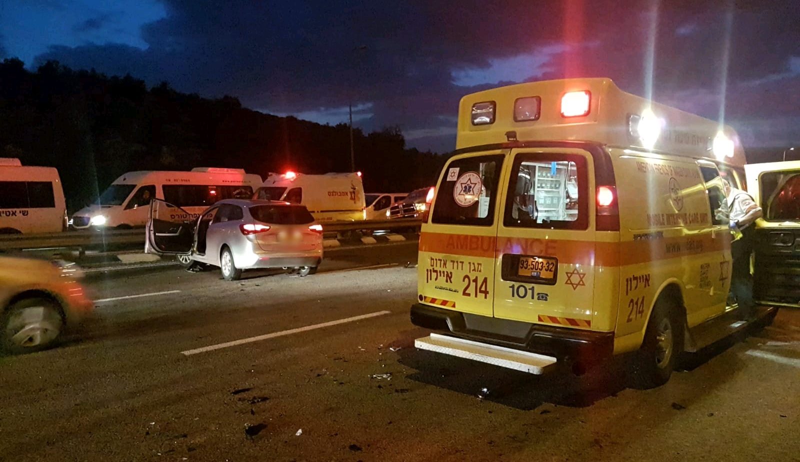 צילום: דוברות מד בן 24 נפצע באורח קשה בתאונת דרכים באור יהודה