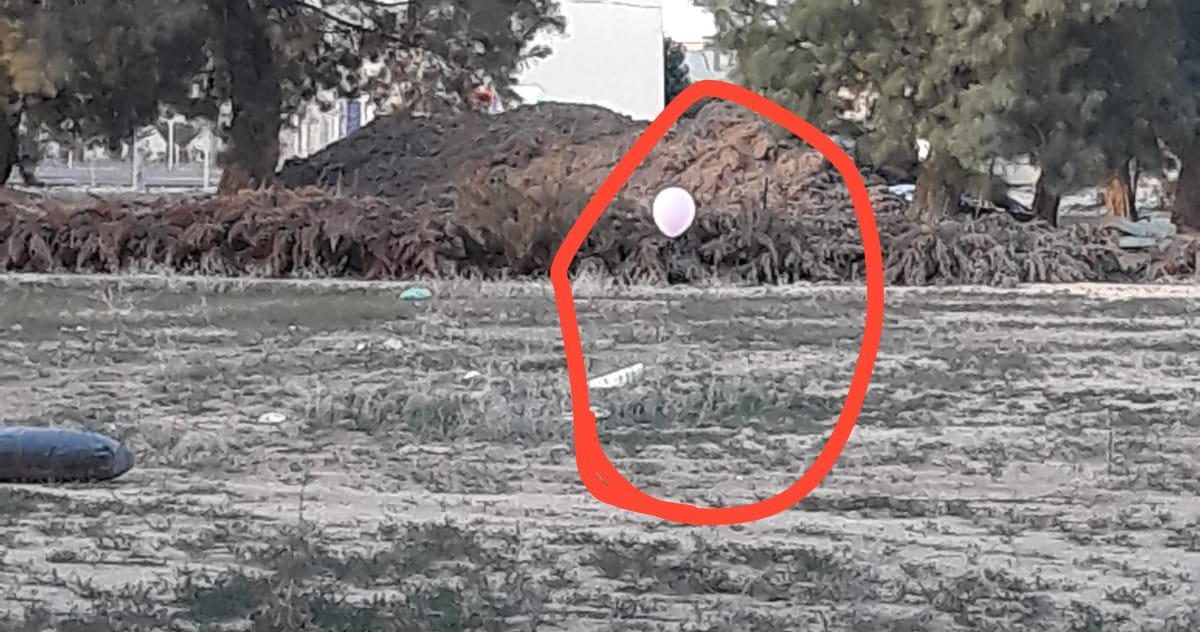 צילום: בטחון מרחבים בלון מעזה ועליו חפץ חשוד נחת במושב בטחה – חבלן נטרלו