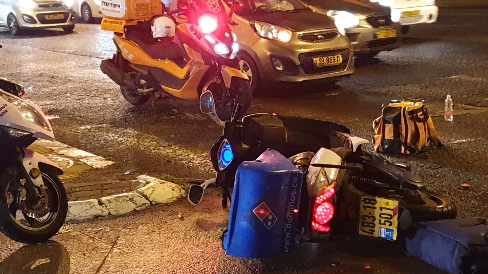 צילום: דוברות איחוד הצלה גבעתיים: רוכב קטנוע נפגע מרכב ונפצע באורח בינוני