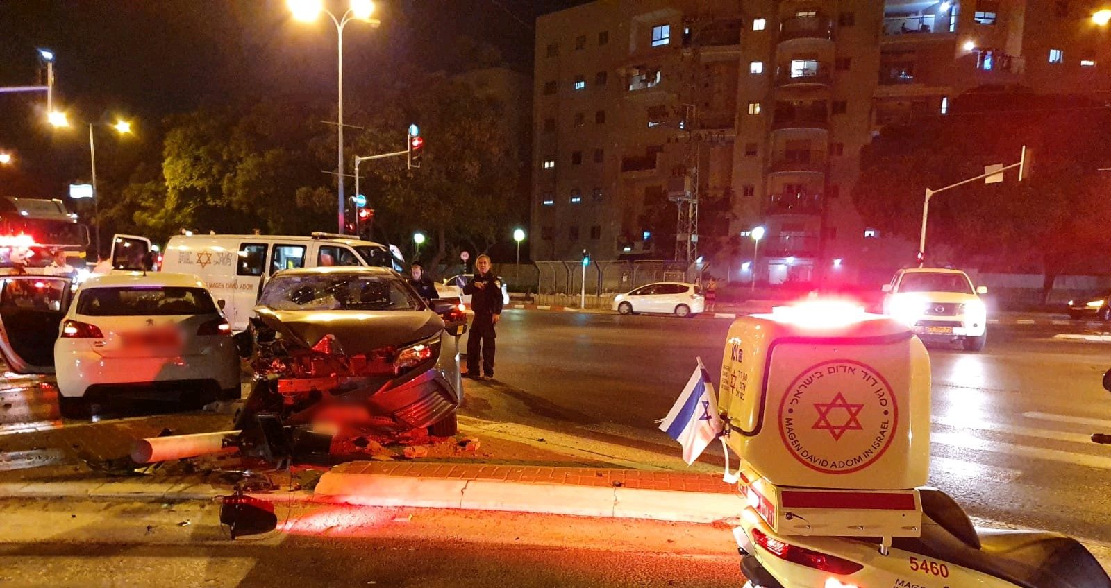 צילום: בן טטרו, דוברות מד בן 23 נפצע בינוני בתאונה בין שני כלי רכב באשקלון