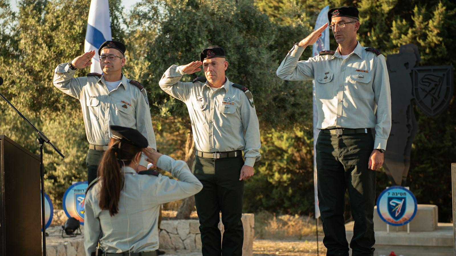 צילום: דובר צה בטקס מרגש: אל״מ אודי צוראלוף נכנס לתפקיד מפקד עוצבת ״סער מגולן״