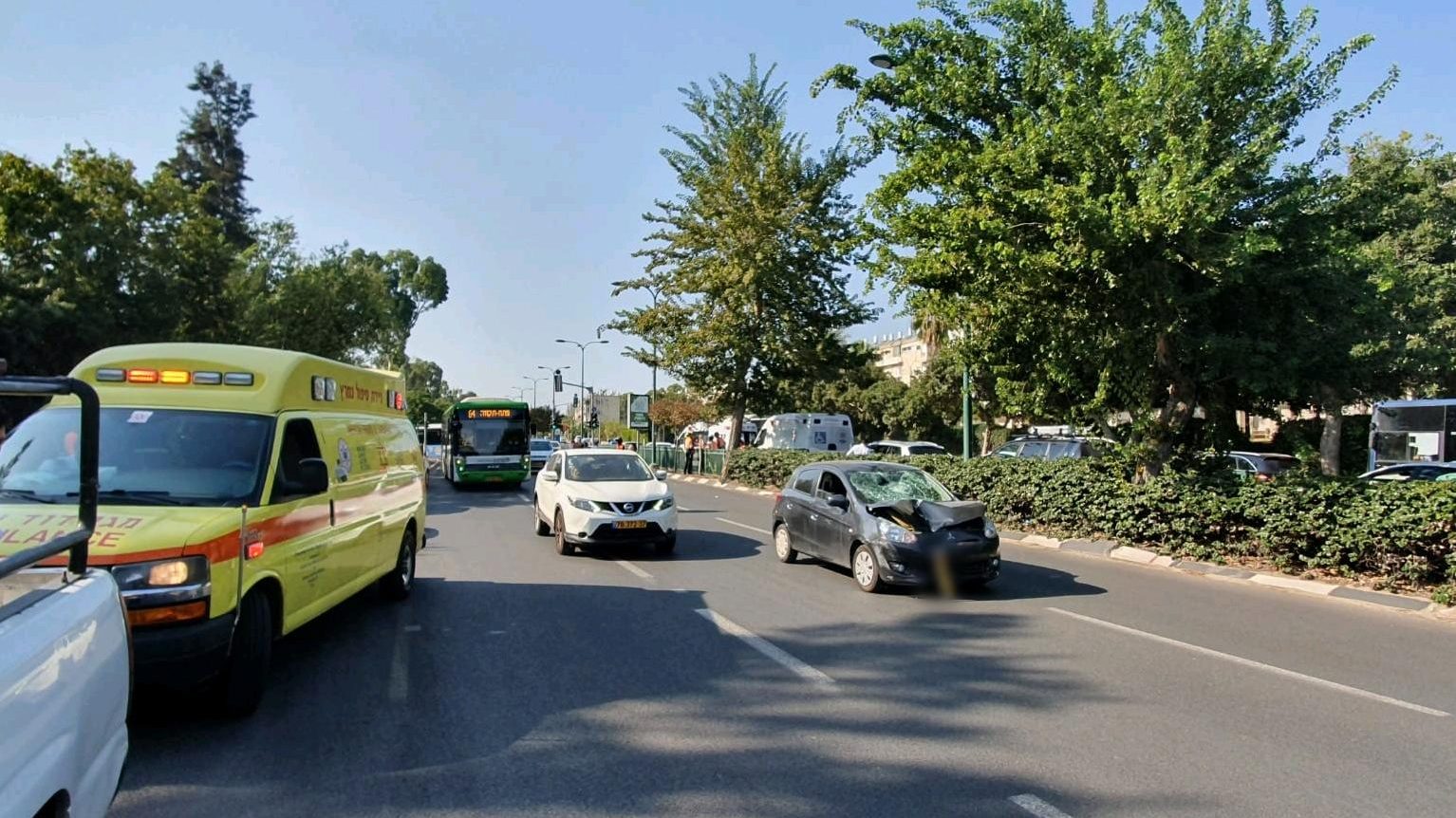 צילום: תיעוד מבצעי מד הולך רגל נפגע מרכב בתל אביב – מצבו קשה