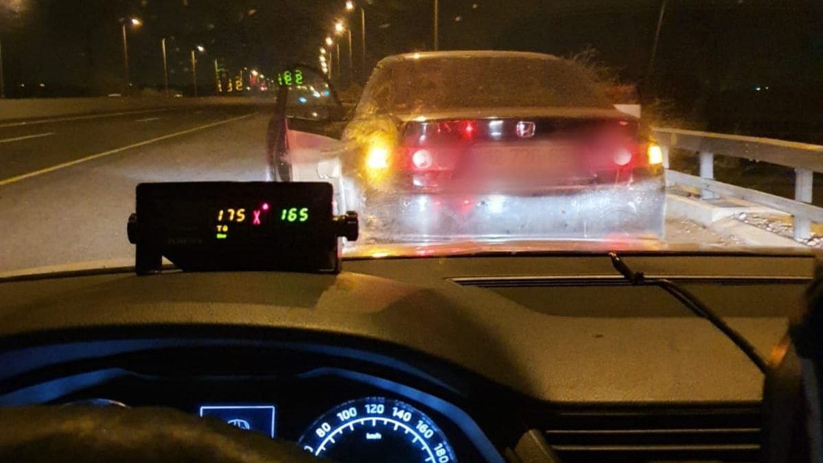 צילום: דוברות המשטרה צעיר נתפס במהירות 175 קמ