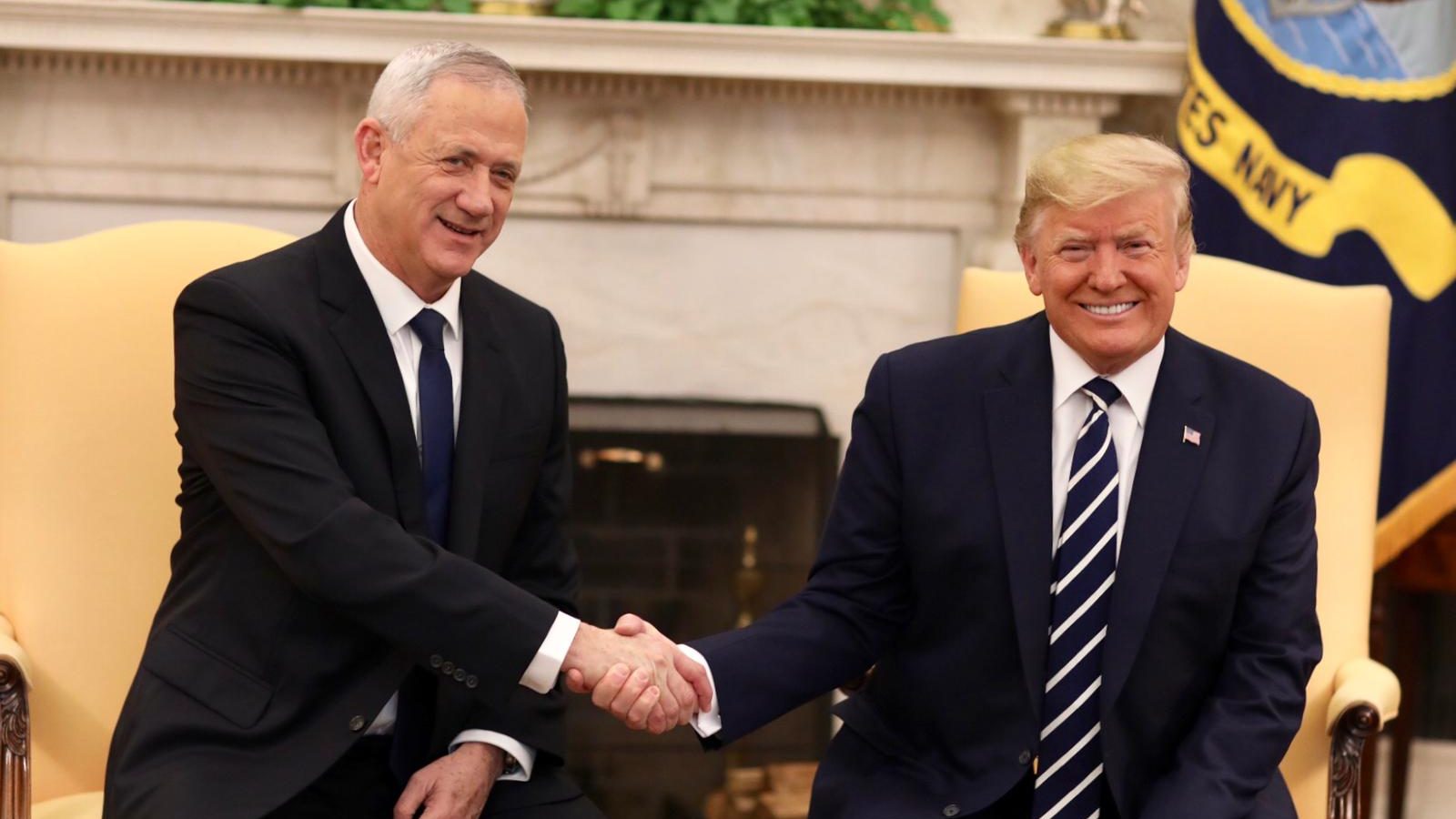 צילום: אלעד מלכה גנץ לאחר הפגישה בוושינגטון: