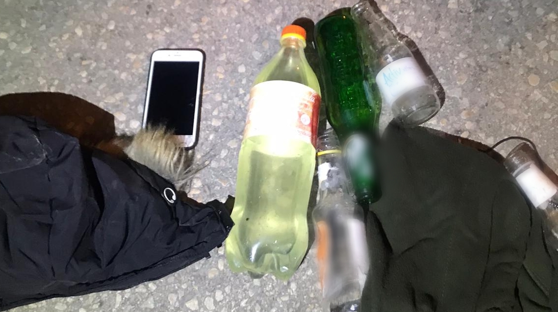 צילום: דוברות המשטרה ערבי כבן 17 נעצר במהלך הפרות סדר במתחם קבר יוסף – ברשותו נמצאו 4 בקבוקי תבערה