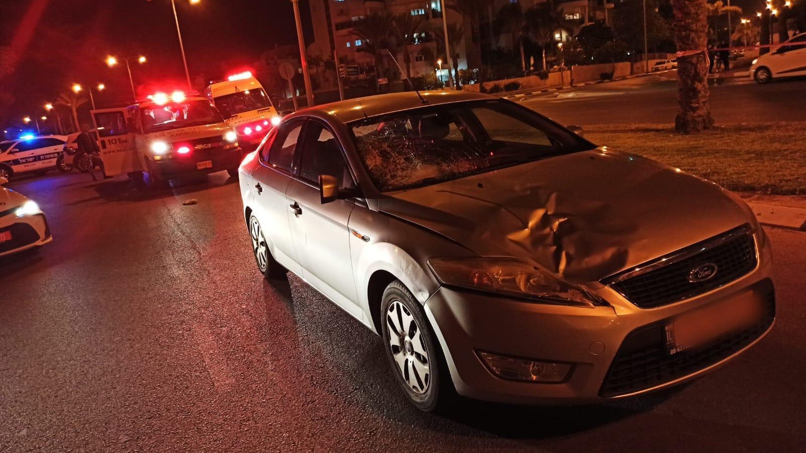 צילום: תיעוד מבצעי מד תאונה קטלנית בבאר שבע: בת 84 נפגעה מרכב ונהרגה במקום