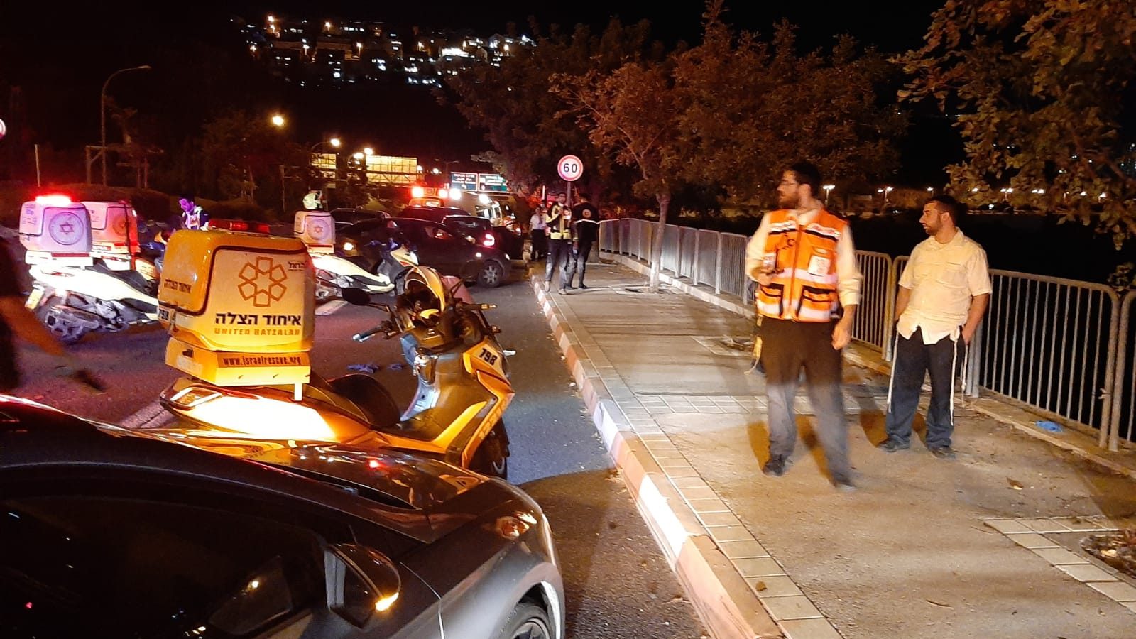 צילום: דוברות איחוד הצלה בת 60 נהרגה מפגיעת רכב פרטי בחיפה