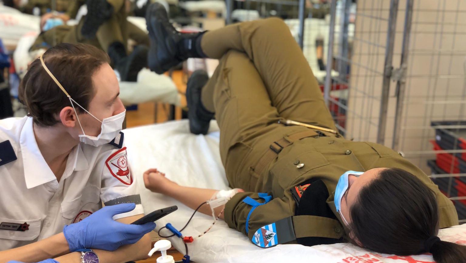 כמו בגל הראשון: אוגדת איו״ש התגייסה מחדש למאמץ תרומת הדם