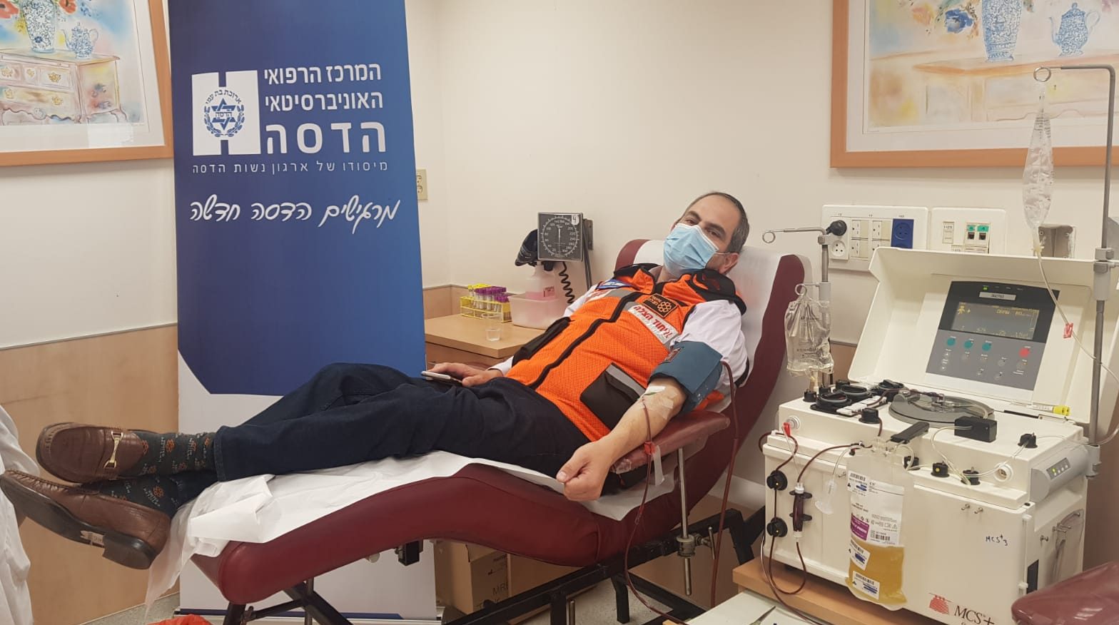 צילום: איחוד הצלה לאחר שהחלים מהנגיף: נשיא איחוד הצלה תרם פלסמה להצלת חולי קורונה