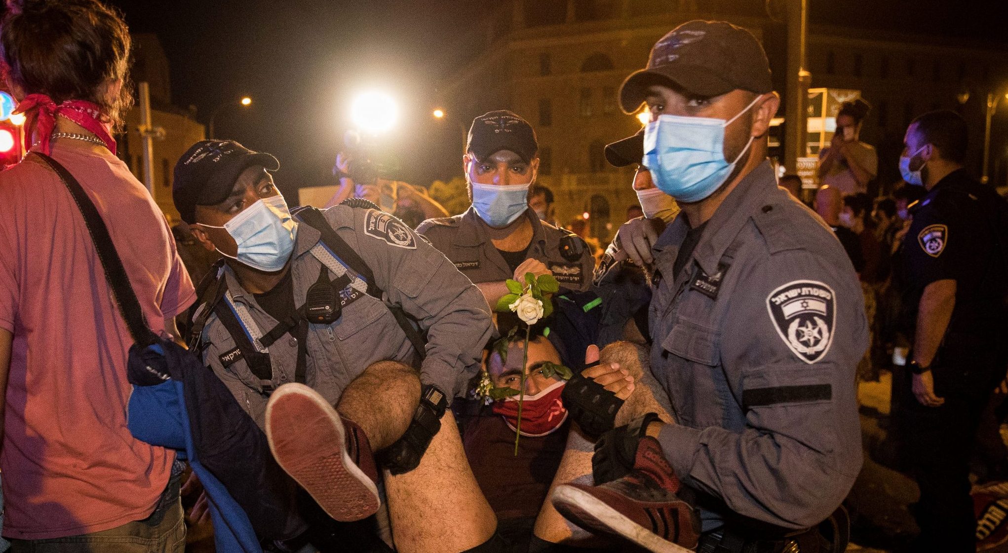 צילום: נועם ריבקין, פלאש 90 הפגנת השמאל | 20 עצורים מההפגנה יובאו לדיון בבית משפט השלום בירושלים