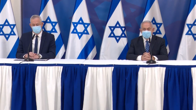 צילום: לע ברקע הסיכול | נתניהו וגנץ: