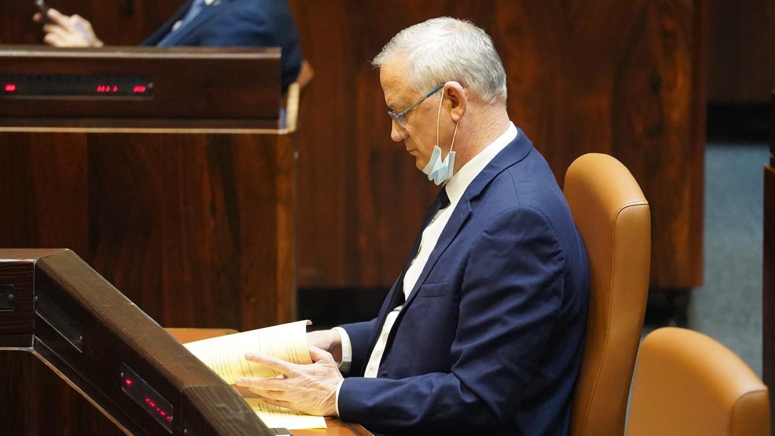 צילום: יהונתן סמייה, דוברות הכנסת לאחר בדיקות: גנץ שוחרר מבית החולים