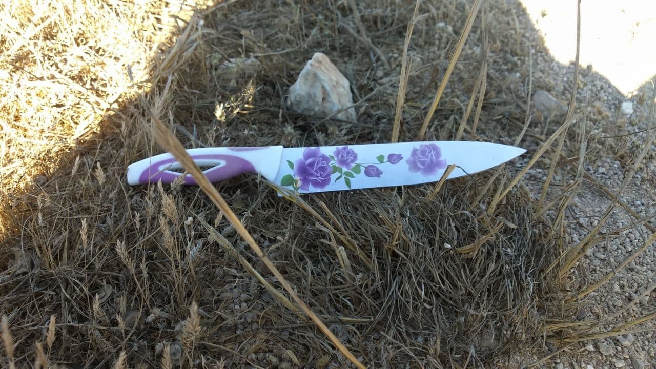 צילום: ביטחון יצהר ניסיון פיגוע דקירה: מחבל חמוש בסכין חדר למצפה יצהר ונוטרל